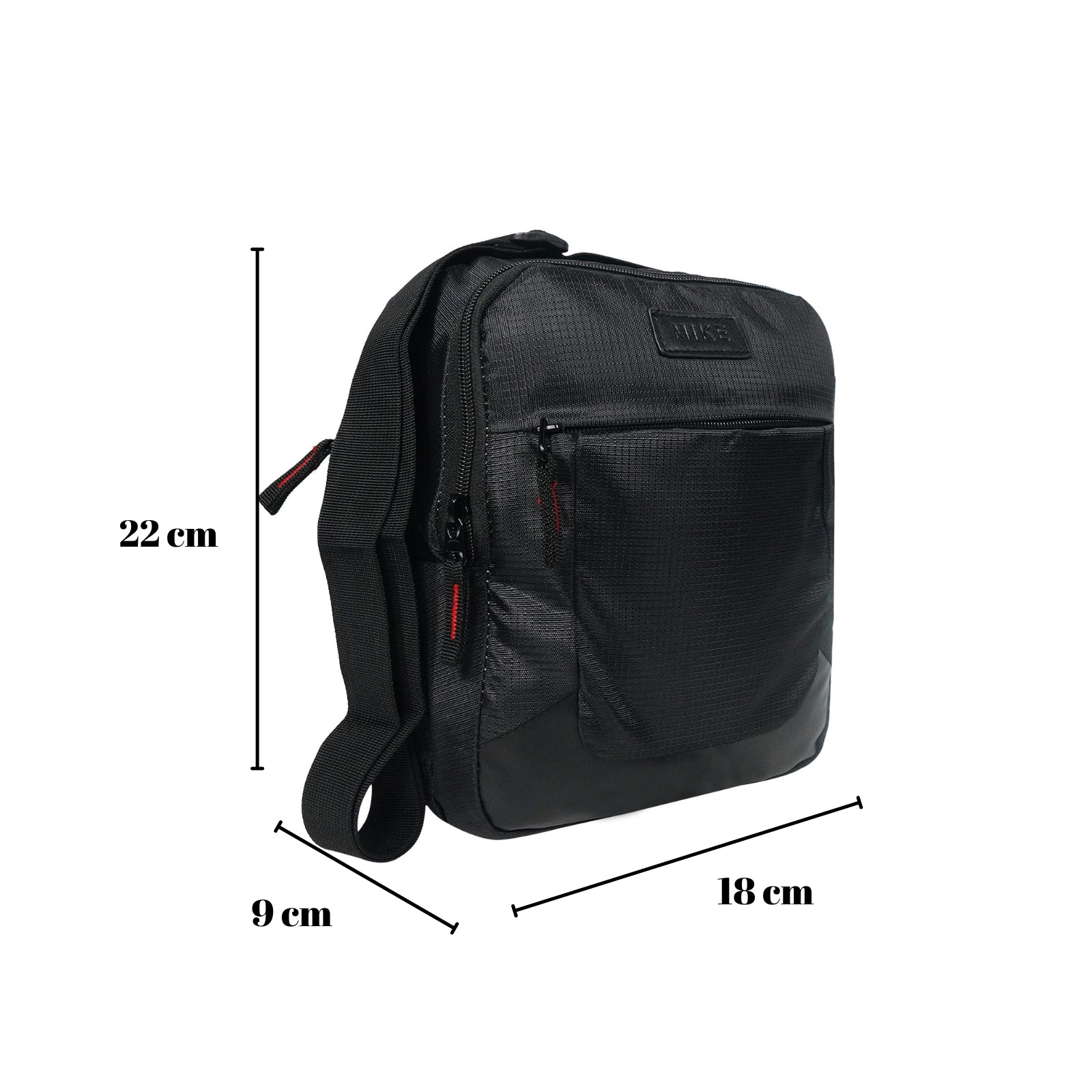 Mike Cayman Sling Bag Big - Black | 3.5L Compact Crossbody Shoulder Bag