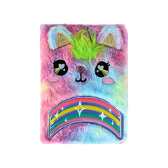 Smily Kiddos Fluffy Note Book Rainbow Kitty