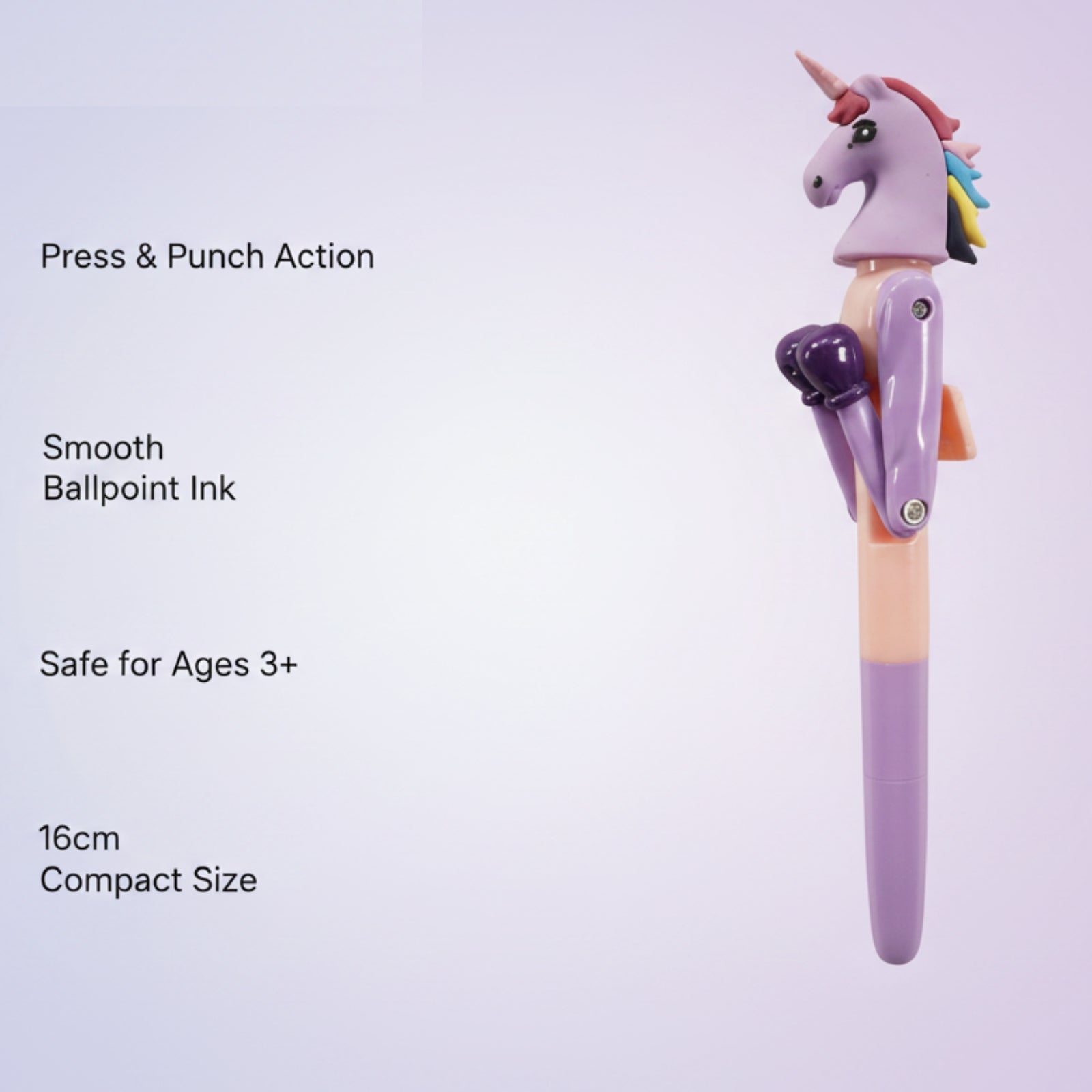 Smily Kiddos Boxing Unicorn Pen – Purple
