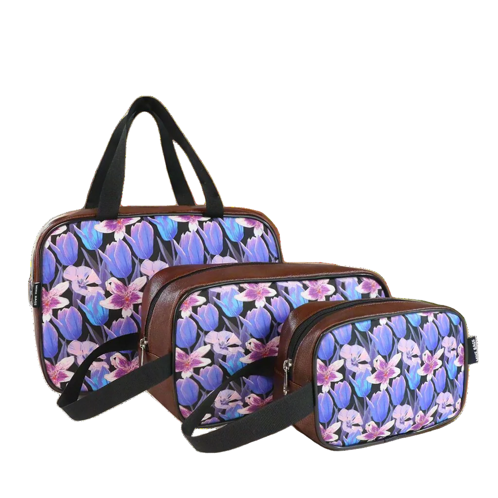 3-Piece Makeup Pouch Set