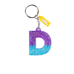 Smily Kiddos Alphabet Glitter Keychain (Purple & Blue)