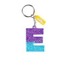 Smily Kiddos Alphabet Glitter Keychain (Purple & Blue)