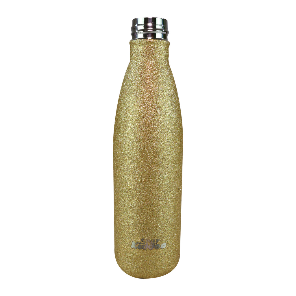 Smily Kiddos 500 ML Stainless Steel Water Bottle  - Glitter Gold
