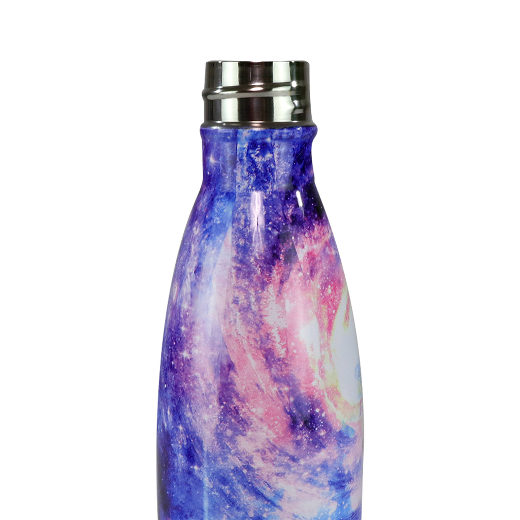 Smily Kiddos 500 ML Stainless Steel Water Bottle -  Starry Night purple