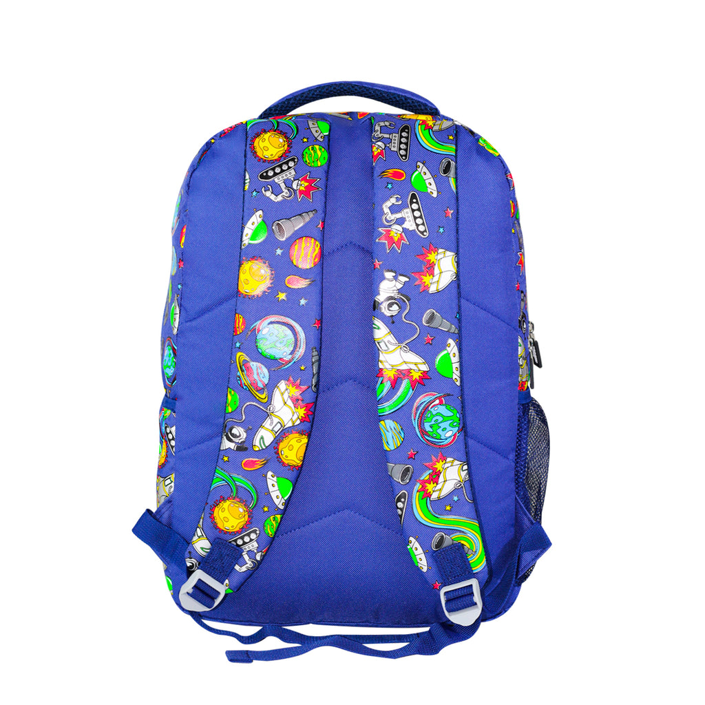 Smily Kiddos 17 inch Backpack Space Theme | Blue