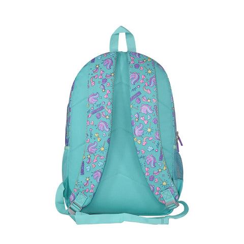 Image of Smily Kiddos Kids School Backpack Unicorn Theme | Sea Green