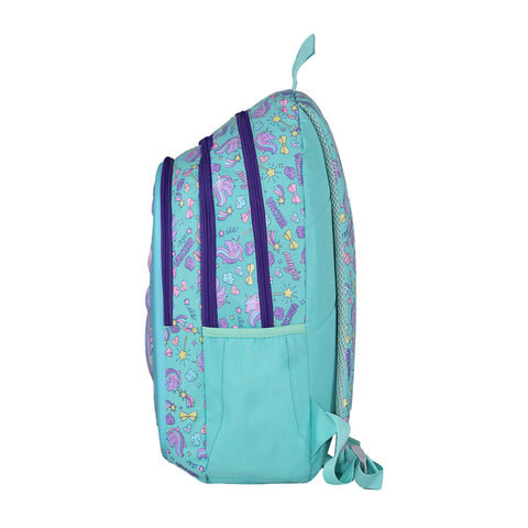 Image of Smily Kiddos Kids School Backpack Unicorn Theme | Sea Green