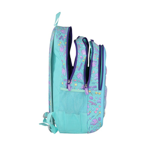 Image of Smily Kiddos Kids School Backpack Unicorn Theme | Sea Green