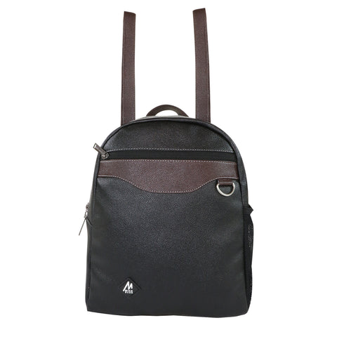 Image of Mike Bags (OCTANE & CASTER ) Faux Leather Backpack | Men's and Women's | Black
