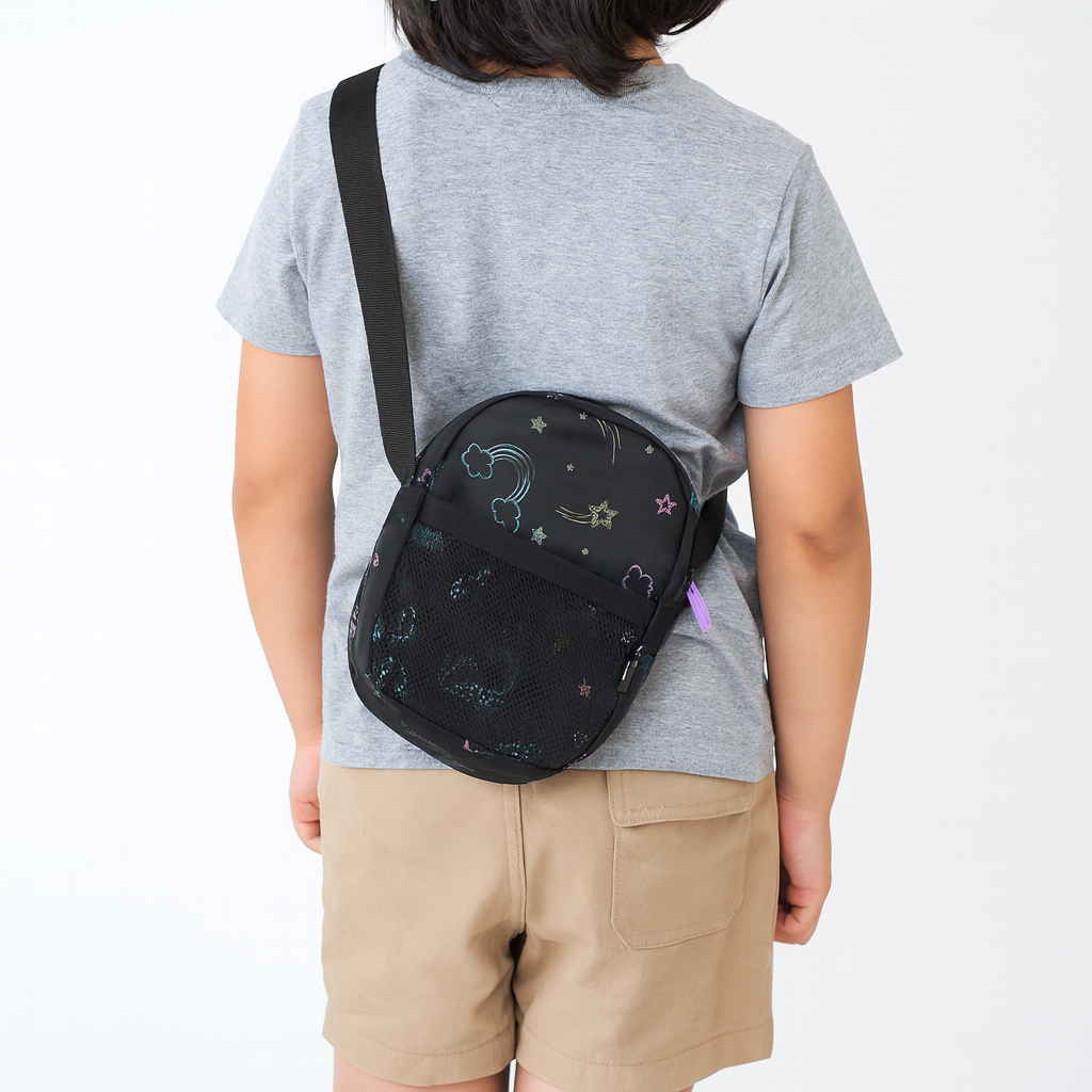 Stary Pop Sling Bag -Black