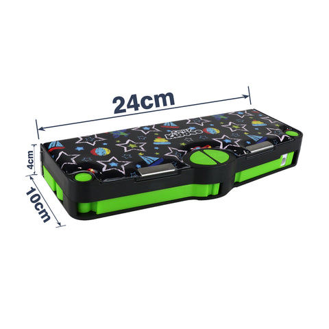 Image of Smily Kiddos Multi Functional Pop Out Pencil Box for Kids Stationery for Children - Star Theme - Black