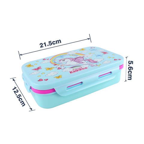 Image of Smily Kiddos Small Brunch Stainless Steel Lunch Box - Unicorn Theme