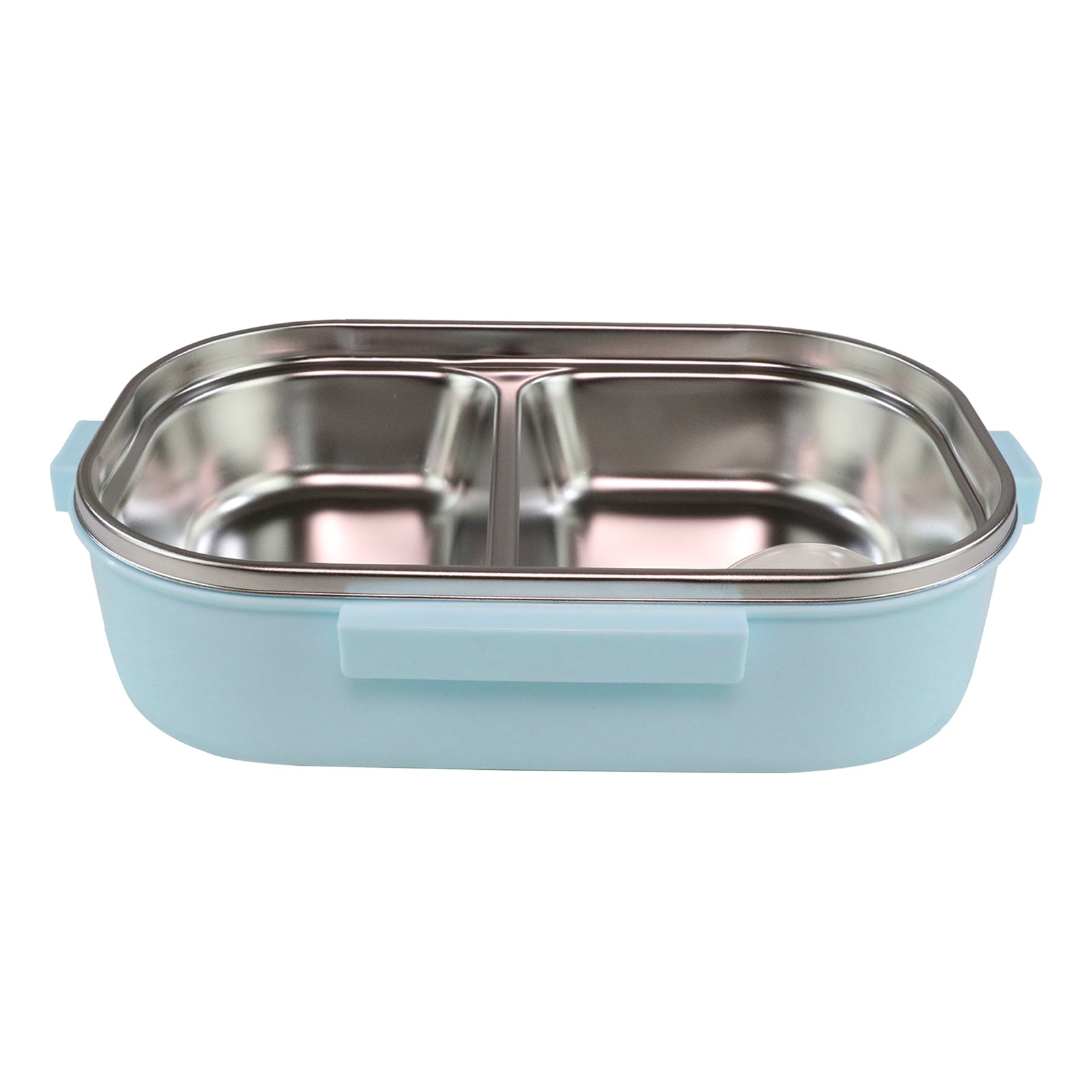 Smily kiddos Stainless Steel Skater Dino Theme Lunch Box - Light blue - medium 3+ years