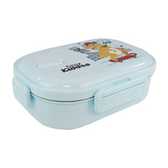 Smily kiddos Stainless Steel Skater Dino Theme Lunch Box - Light blue - medium 3+ years