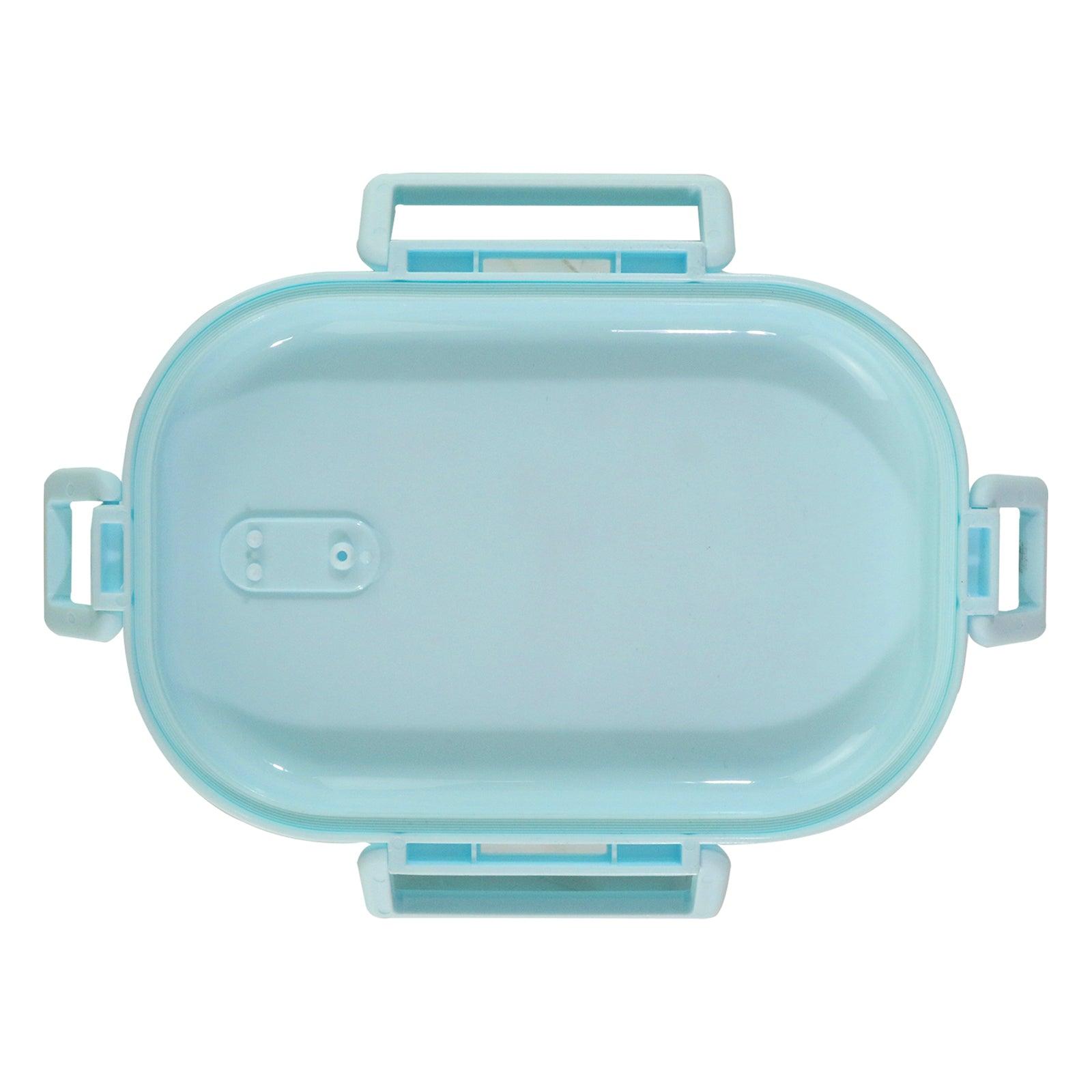 Smily kiddos Stainless Steel Skater Dino Theme Lunch Box - Light blue - medium 3+ years