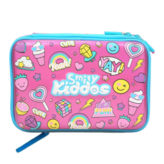 Stylish Double Compartment Pencil Case – Pink