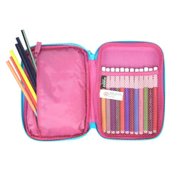 Stylish Double Compartment Pencil Case – Pink