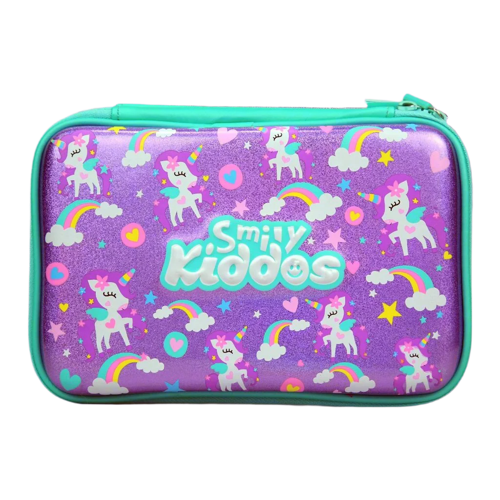 Stylish Double Compartment Pencil Case – Purple