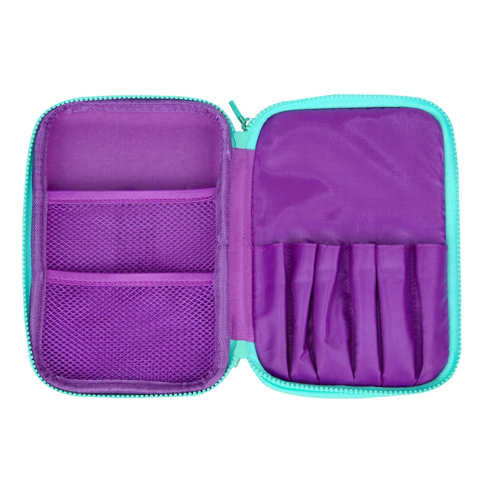 Stylish Double Compartment Pencil Case – Purple