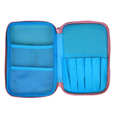Stylish Double Compartment Pencil Case – Light Blue