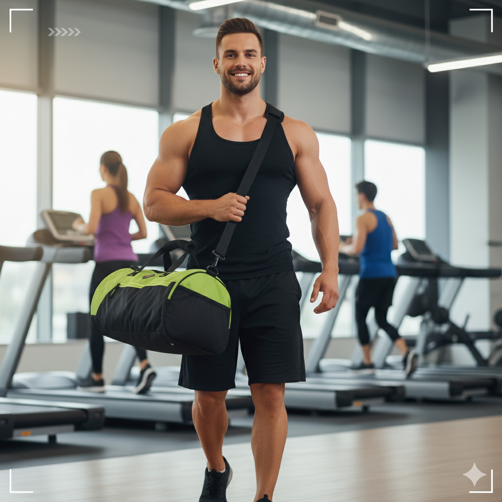 Mike Bags 20L Fit Gear Gym & Travel Duffle with Shoe Compartment – Green