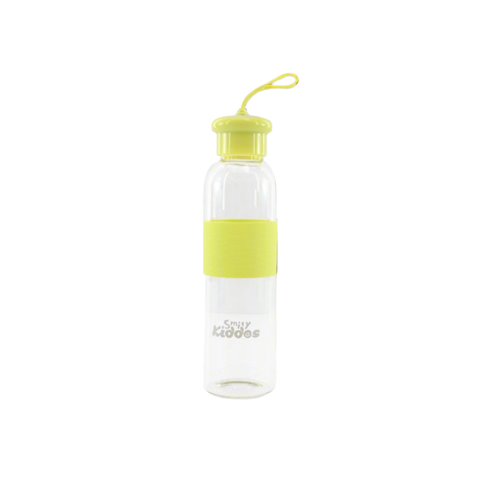 Smily Kiddos Glass bottles with Silicone Grip Green