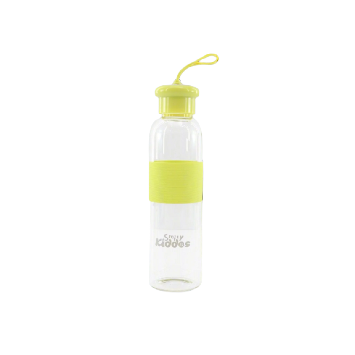 Smily Kiddos Glass bottles with Silicone Grip Green