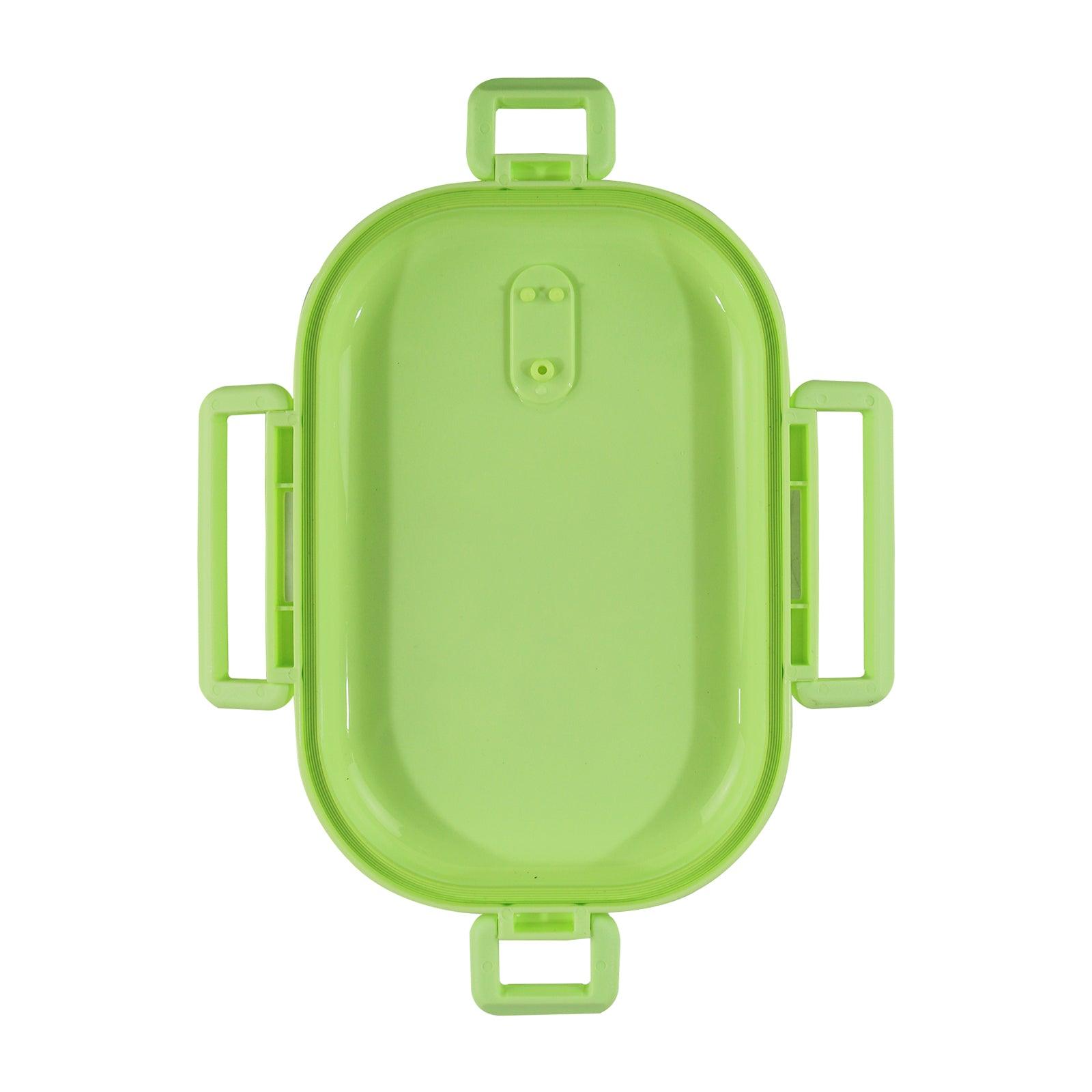 Smily kiddos Stainless Steel Roar Dino Theme Lunch Box - Green - medium 3+ years