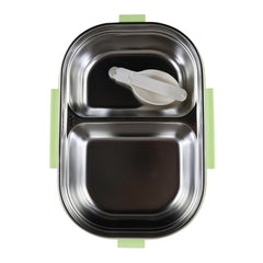 Smily kiddos Stainless Steel Roar Dino Theme Lunch Box - Green - medium 3+ years