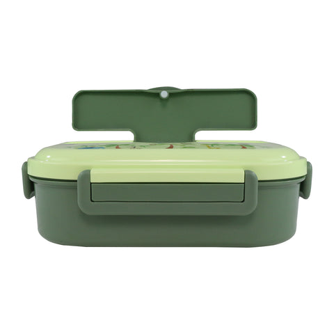 Image of Smily kiddos Stainless Wildlife Theme Lunch Box -  Green- Large