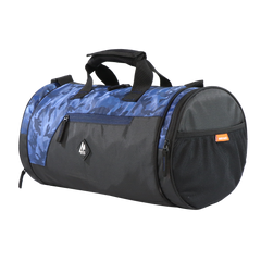 Mike Dual Tone Gym Bag With Shoe Compartment -Camo Blue