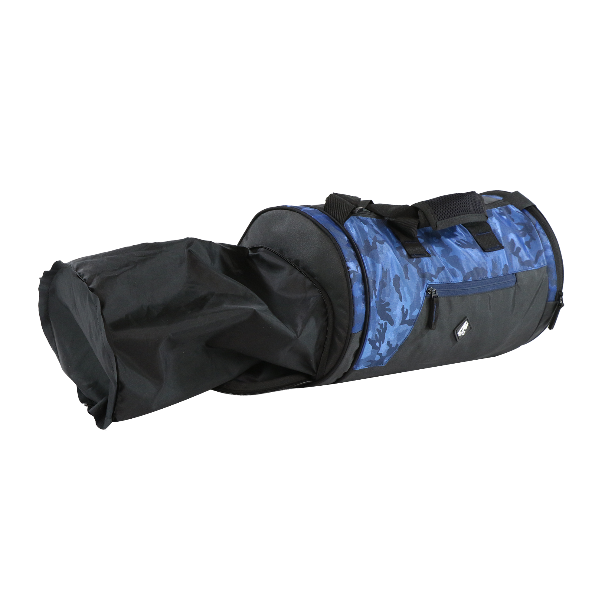 Mike Dual Tone Gym Bag With Shoe Compartment -Camo Blue