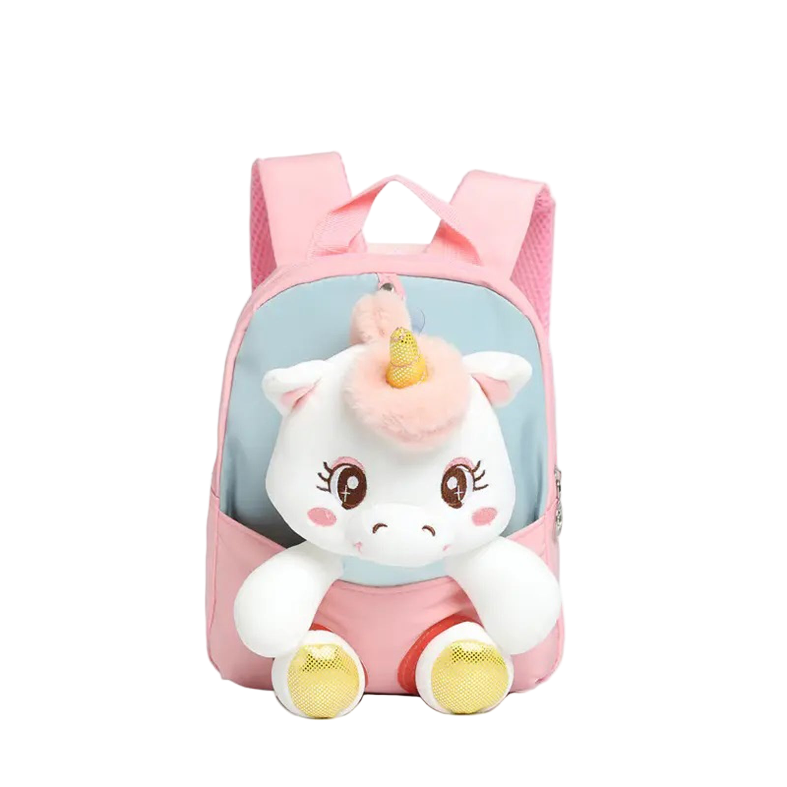 Smily Kiddos Unicorn Plush Backpack Combo – Pink & Red | Buy 1 Get 1