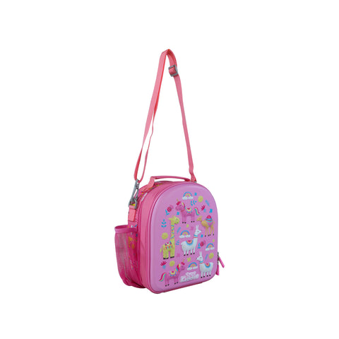 Image of Smily Kiddos Hartop Eva Lunch Bag V2 Animal Theme Pink