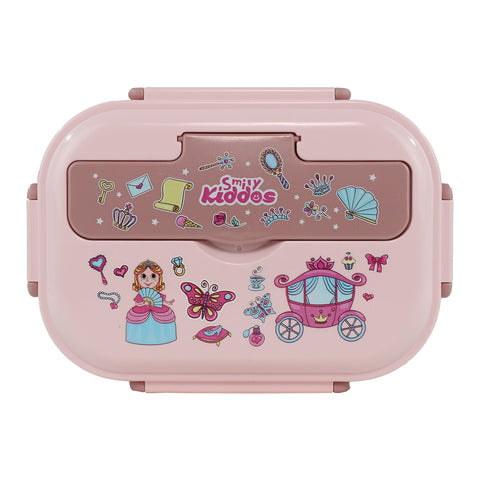 Image of Smily kiddos Stainless Princess Theme Lunch Box -Pink - Large