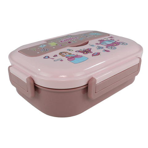 Image of Smily kiddos Stainless Princess Theme Lunch Box -Pink - Large