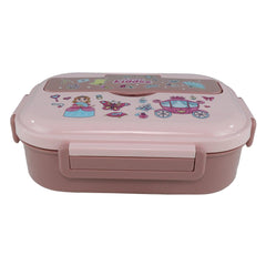 Smily kiddos Stainless Princess Theme Lunch Box -Pink - Large