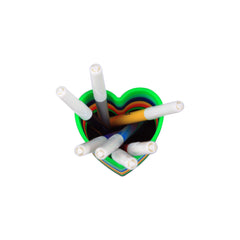 Elegant Heart-Shaped Scented Pen Holder – Blue