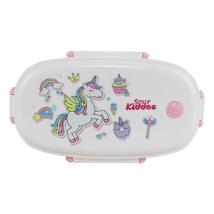 Smily kiddos Stainless Steel Lunch Box Small Unicorn Theme - Pink -3+ years