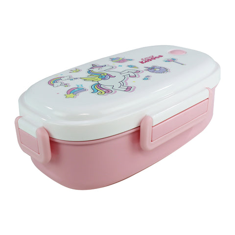Image of Smily kiddos Stainless Steel Lunch Box Small Unicorn Theme - Pink -3+ years
