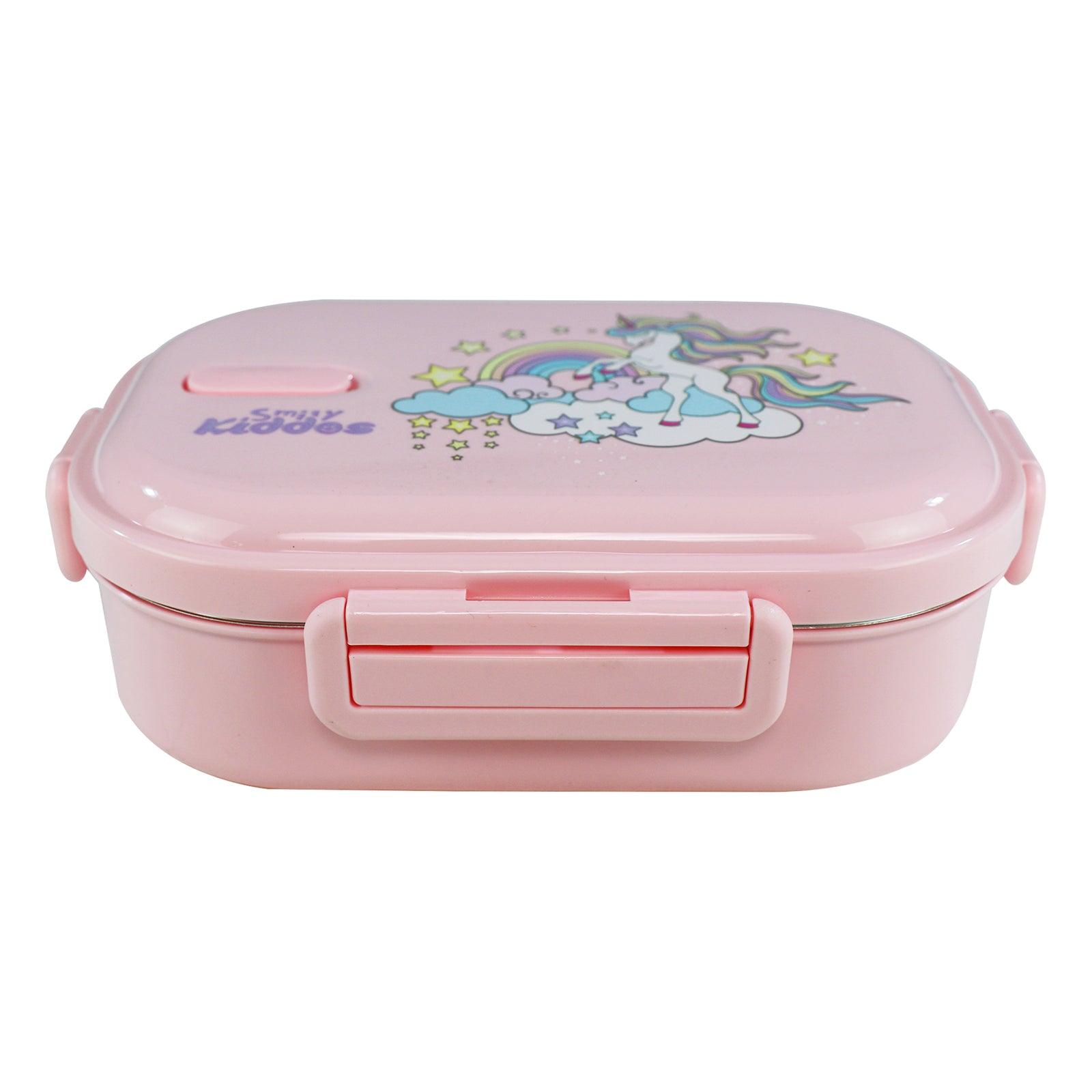 Medium Stainless Steel Lunch Box Unicorn Theme - Pink