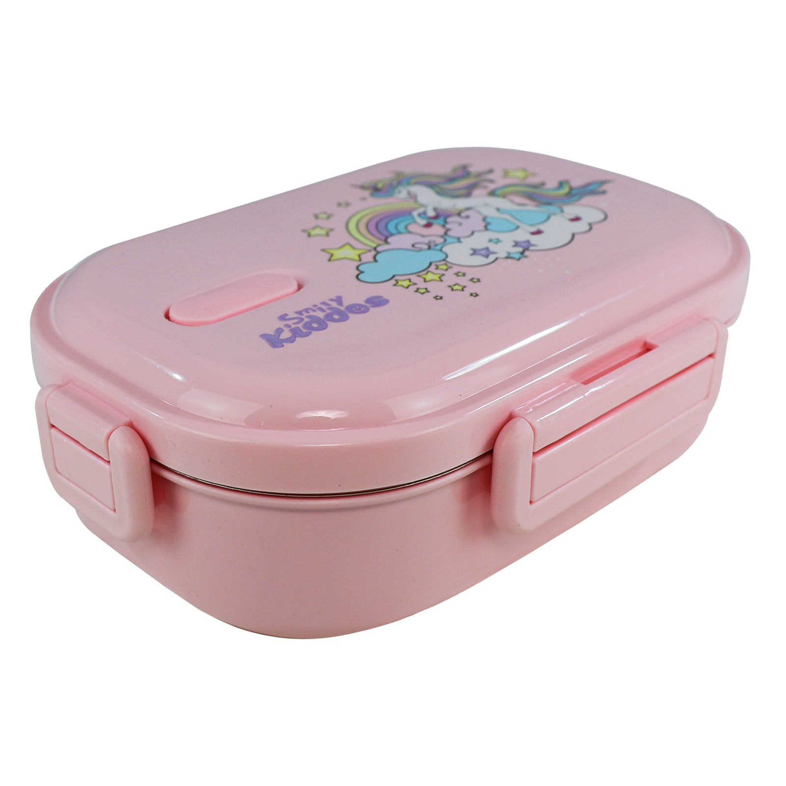 Medium Stainless Steel Lunch Box Unicorn Theme - Pink