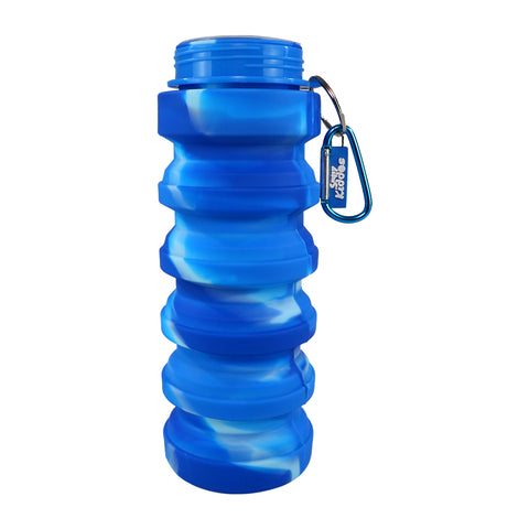 Image of Smily Kiddos Silicone Expandable & Foldable Water Bottle Blue