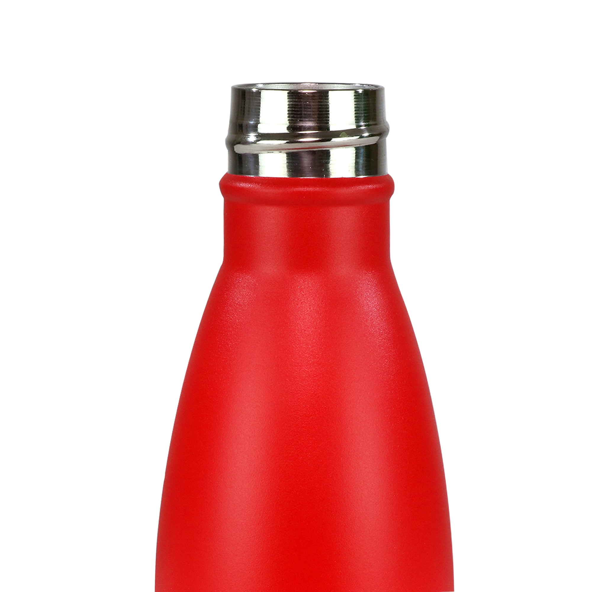Steel Water Bottle  - Matte Red White top up