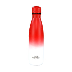 Steel Water Bottle  - Matte Red White cap bottle