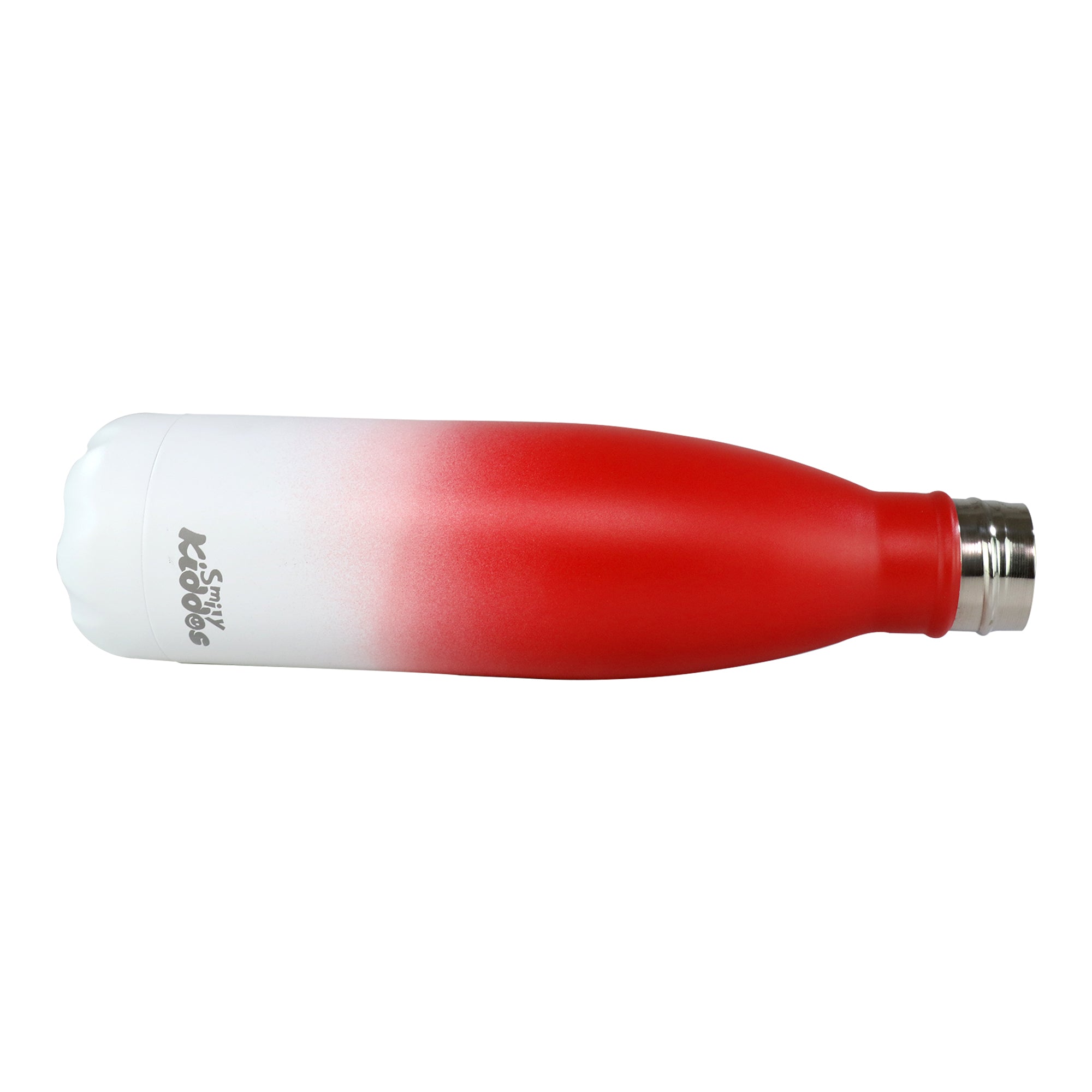 Steel Water Bottle Matte Red White bottom