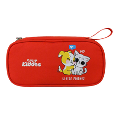 Smily Kiddos Zipper Pencil Pouch Kitty - Red