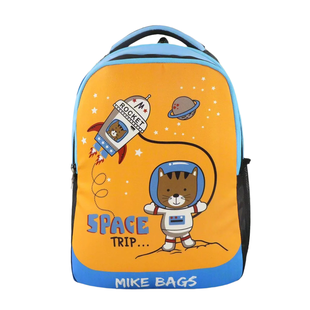 Mike Preschool Backpack Space Kitty - Orange