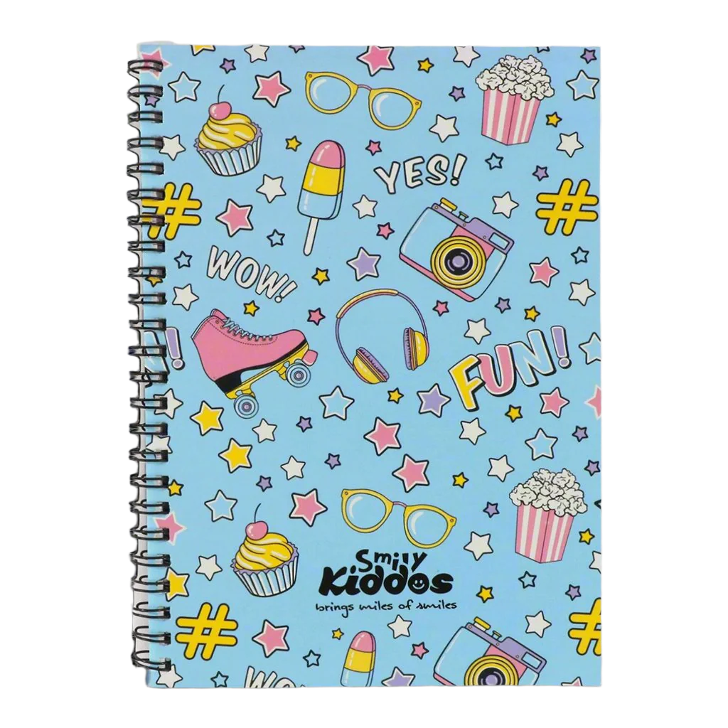 Smily Kiddos A5 Lined Notebook Fun Theme Light Blue