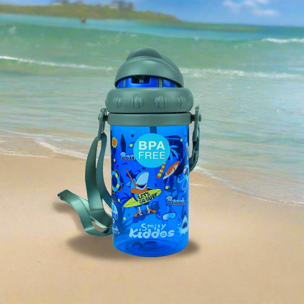 Smily Sipper Water Bottle Blue